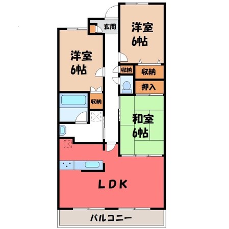 ハイツマロニエ今泉の物件間取画像